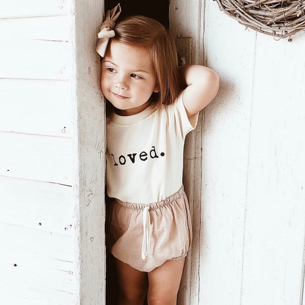 Loved. Organic Cotton Kids Tshirt Short Sleeve