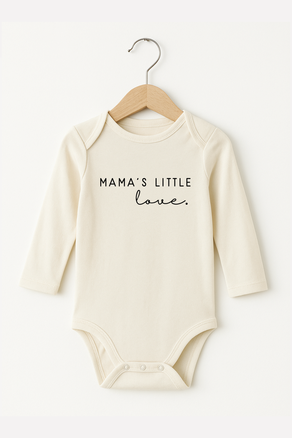 Mama's Little Love Organic Cotton Baby Bodysuit Long Sleeve
