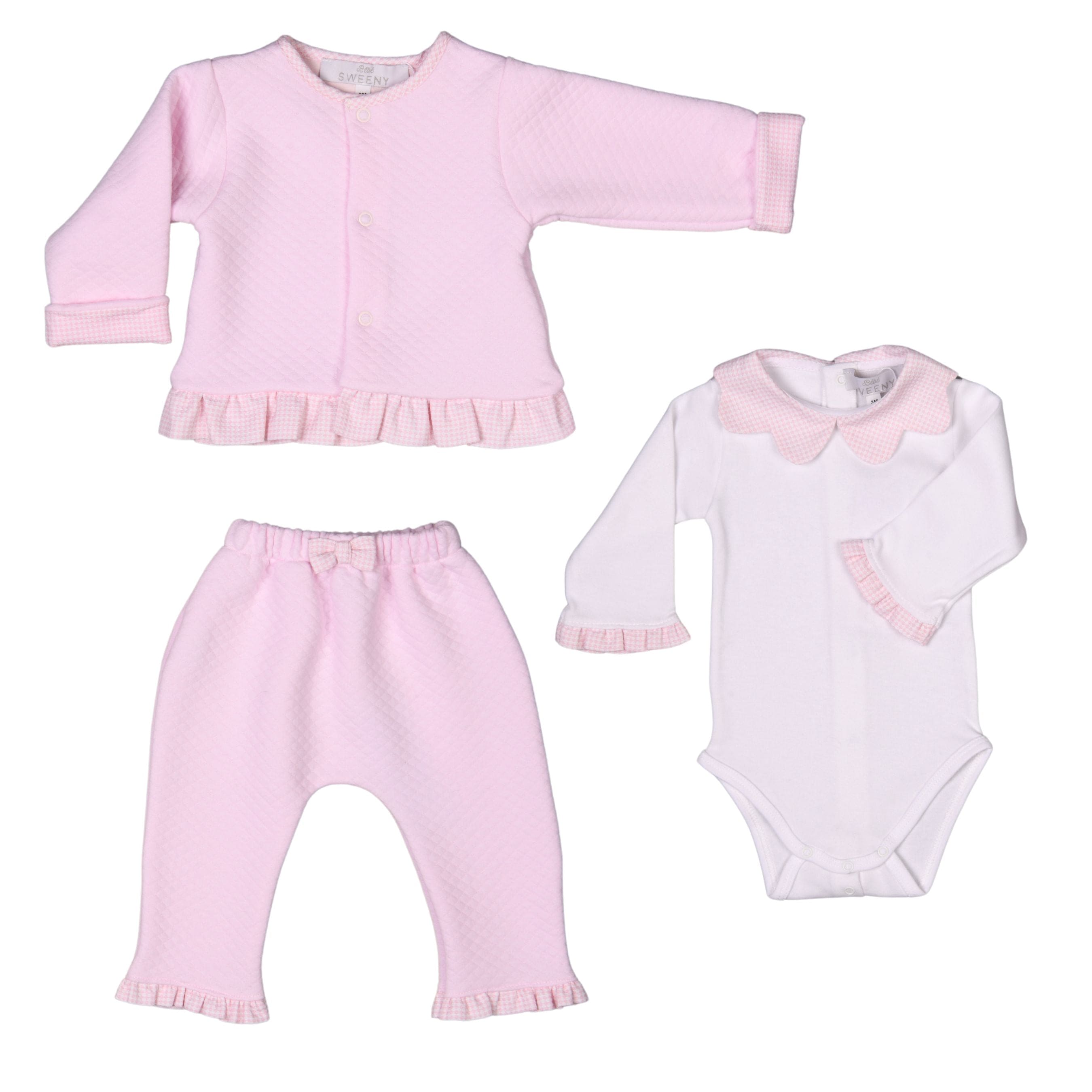 Lucy | Girls Pink Quilted Cotton Jacket Set (3)