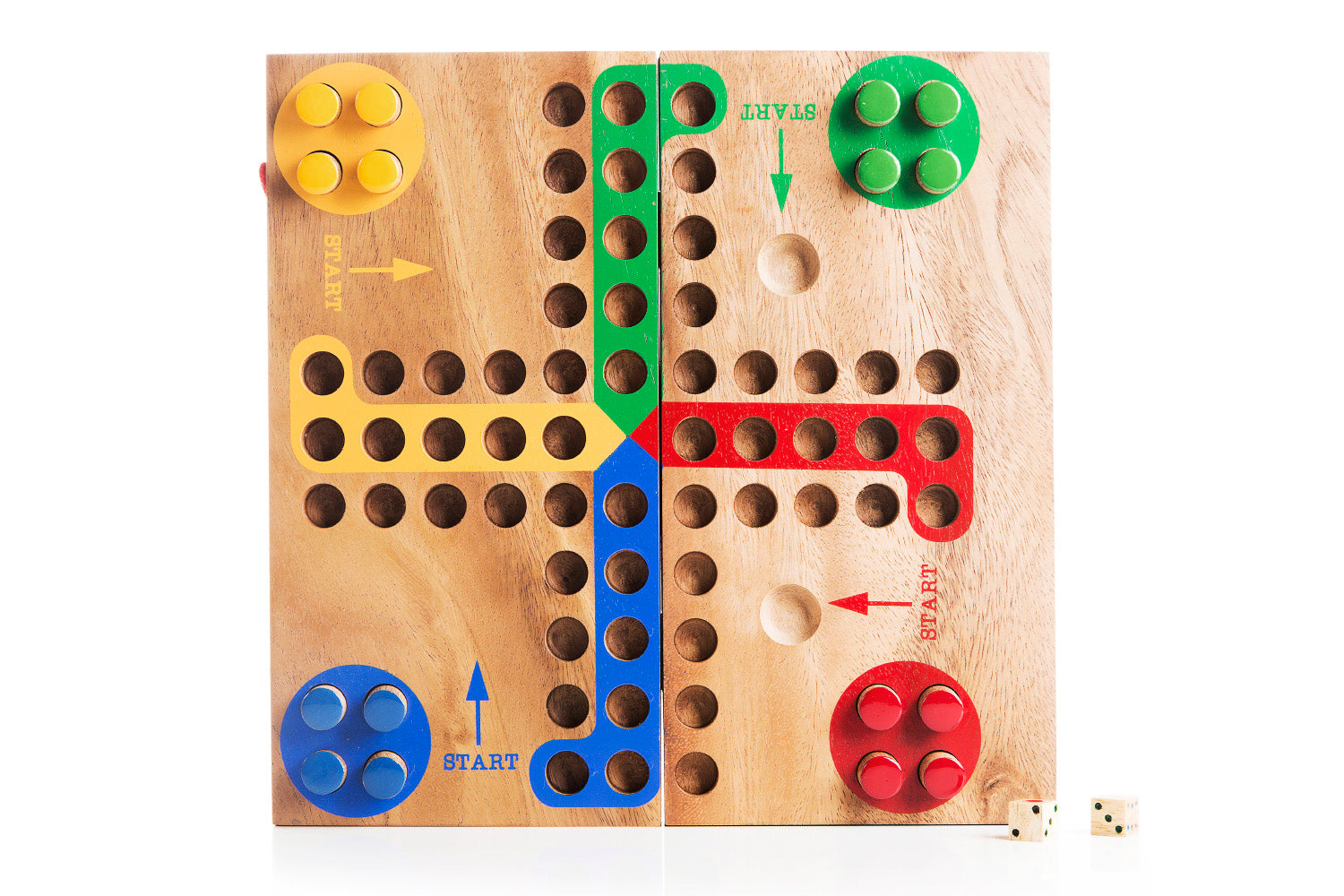 Wooden Ludo Board Game - Family Game Night