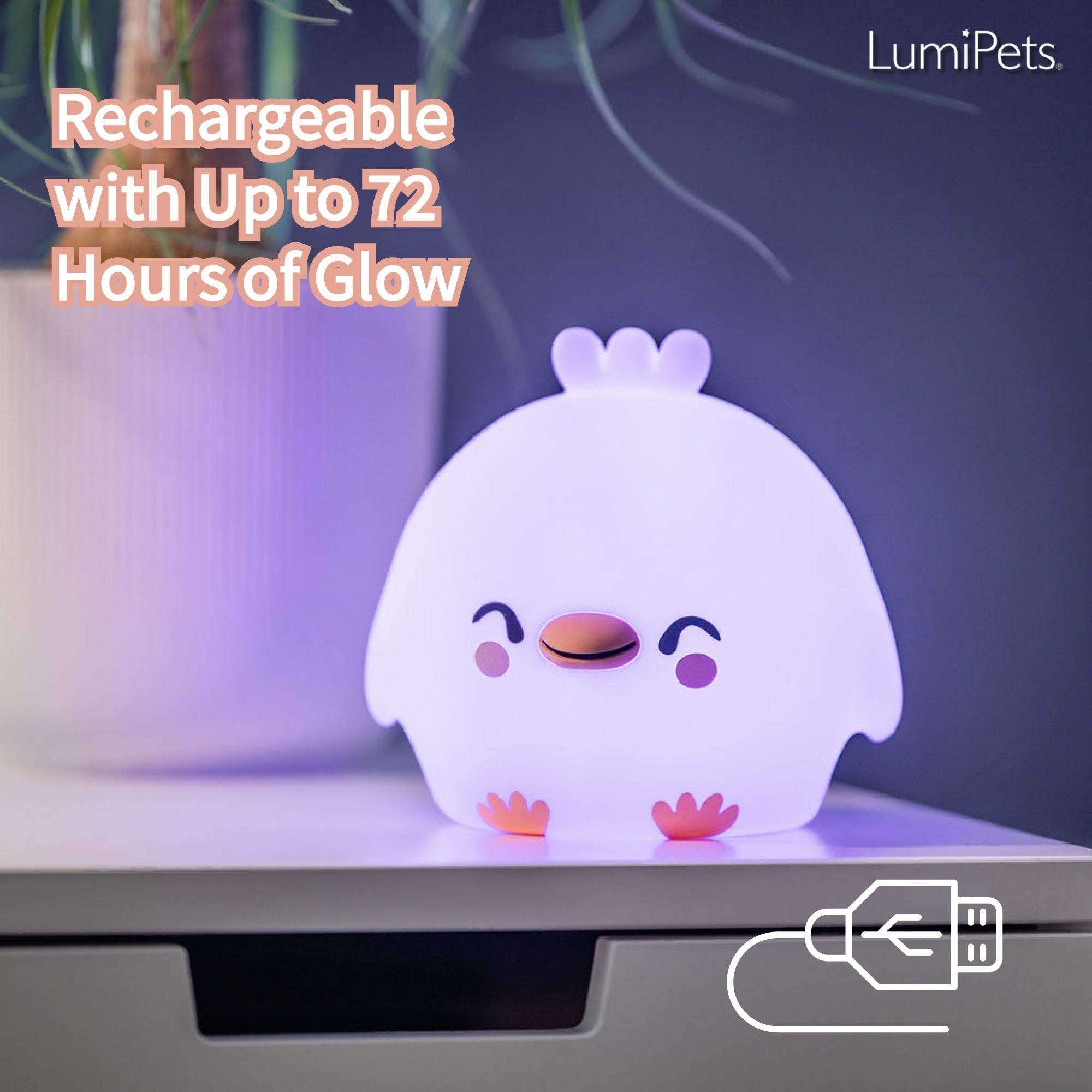 Lumipets® Clara The Chicken- Children's Touch Night Light