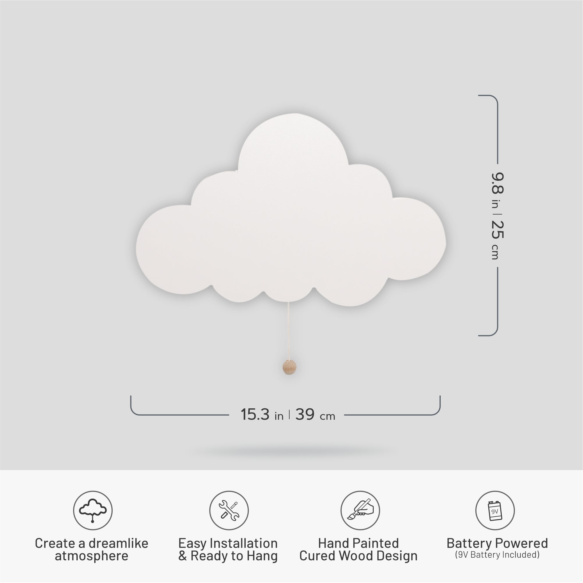 Lumidreams Wall Light - Kid's Decor Nightlight Cloud