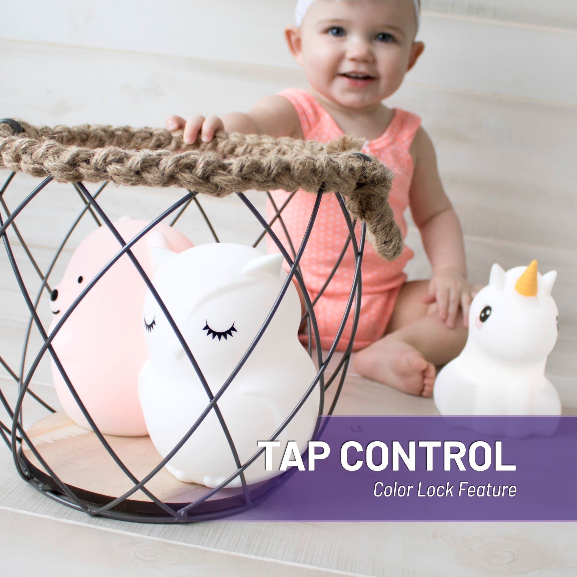 Lumipets® Junior Unicorn - Children's Nursery Touch Night Light