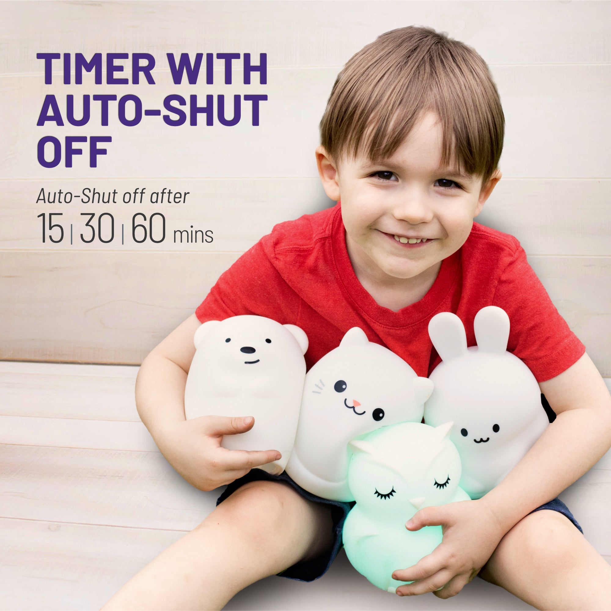 Lumipets® Baxter The Bunny- Children's Touch Night Light