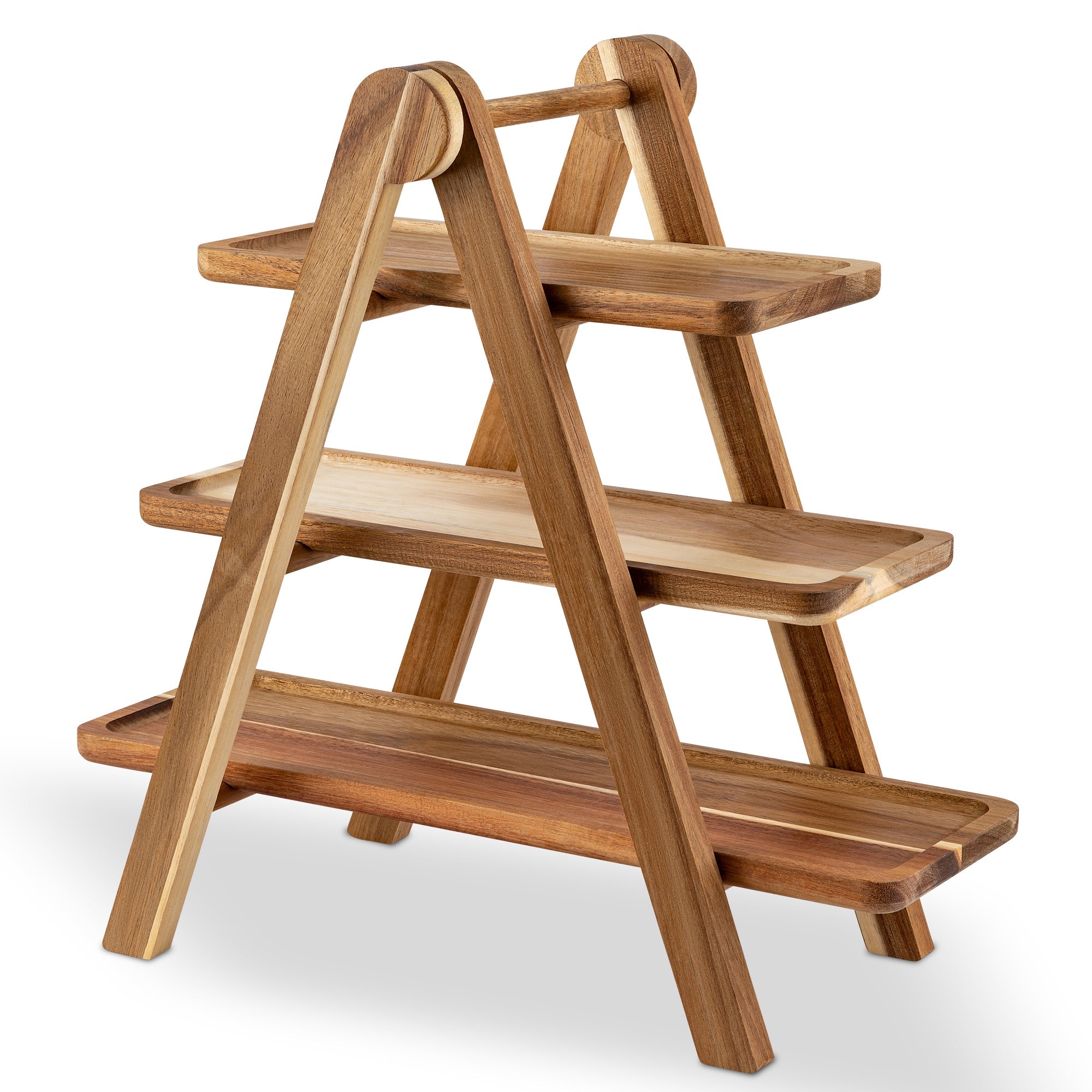 Acacia Wood 3 Tier Serving Tray