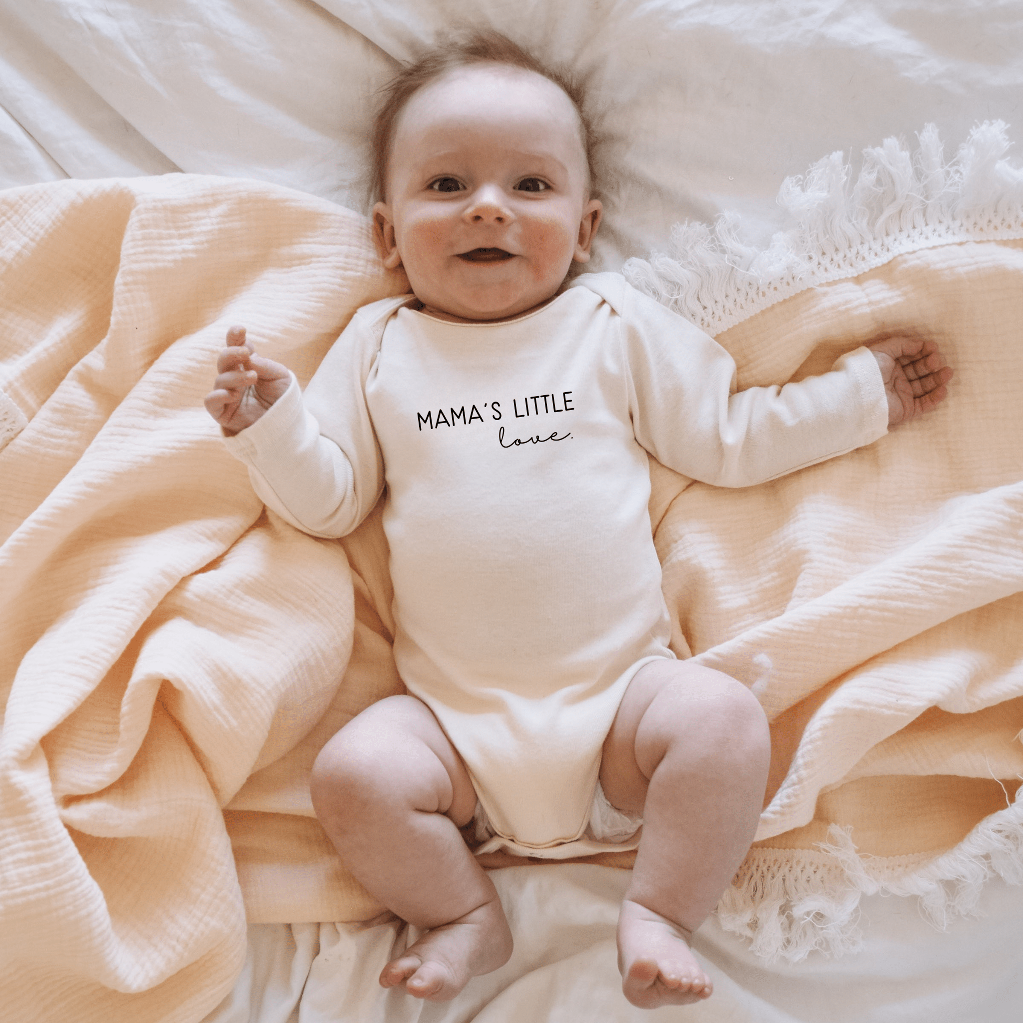 Mama's Little Love Organic Cotton Baby Bodysuit Long Sleeve