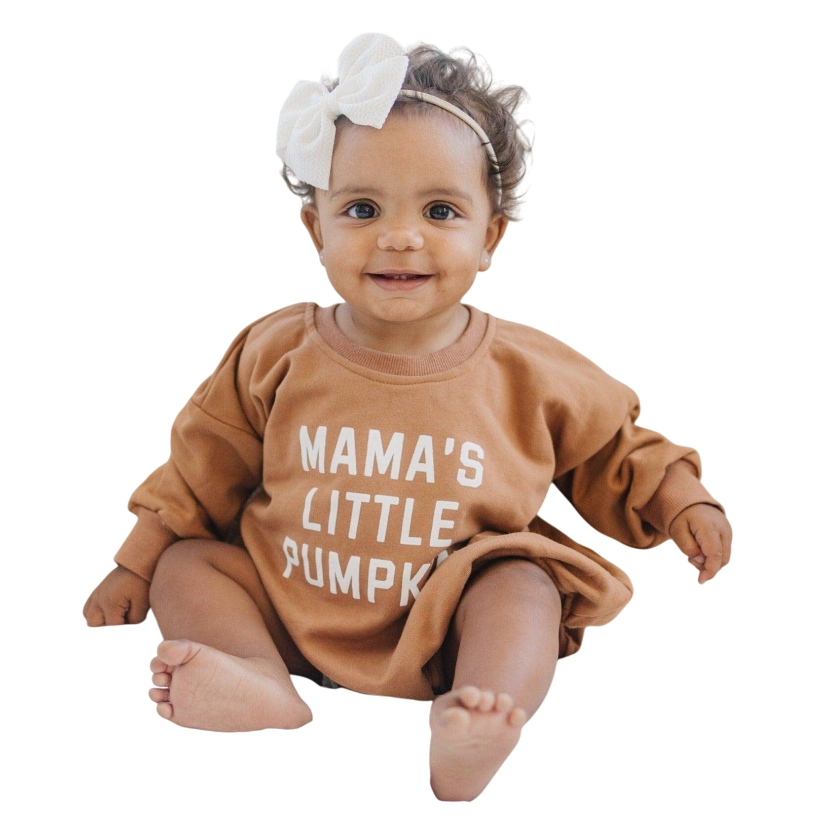 Mama's Little Pumpkin Sweatshirt Romper