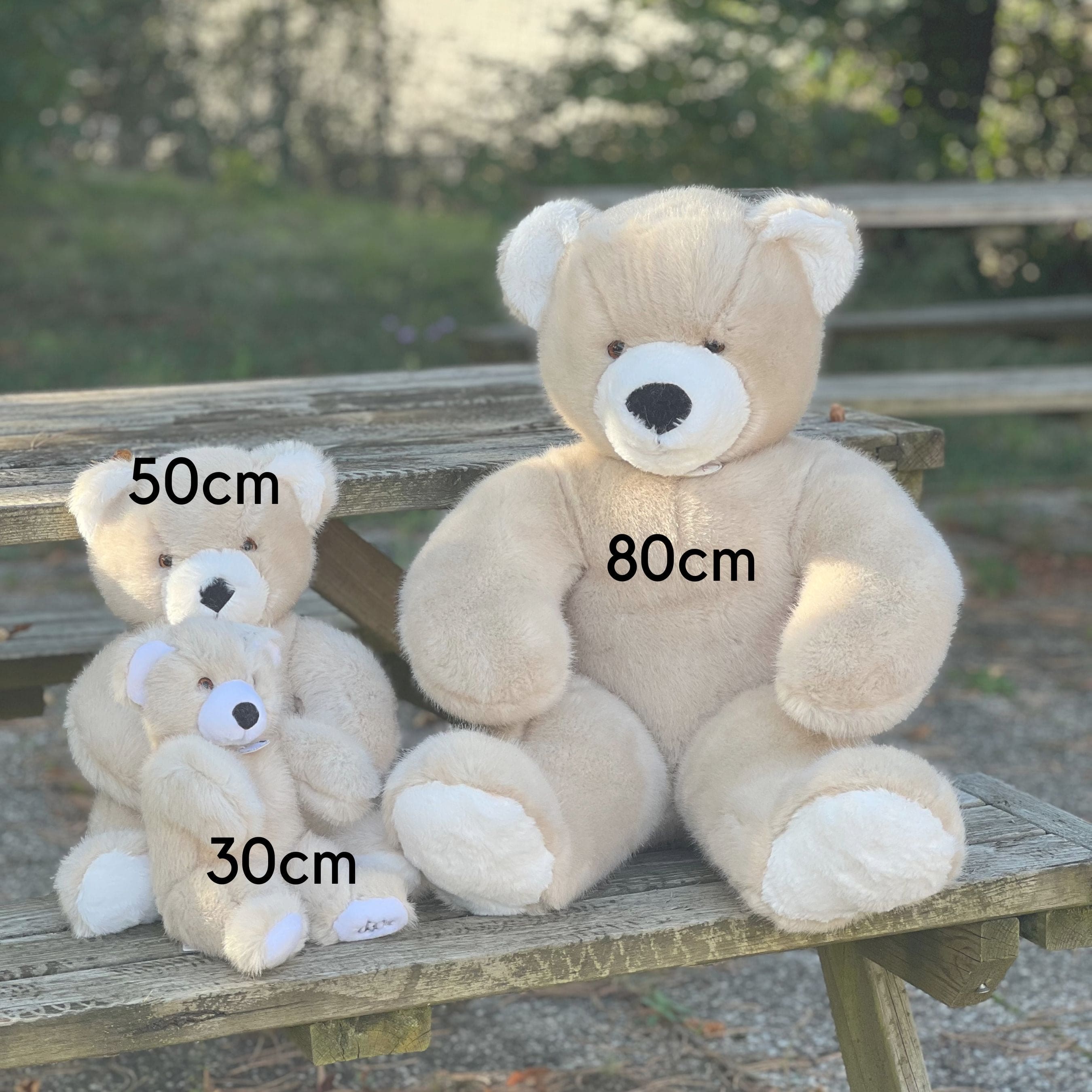 Martin | Beige Plush Bear (80 Cm) | Made In France