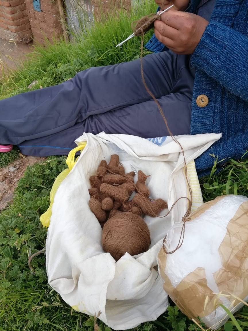 Yellow Lab Hand Knit Christmas Ornament