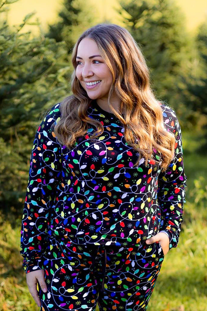 Holiday Lights | Unisex Adult Bamboo Pajama Top