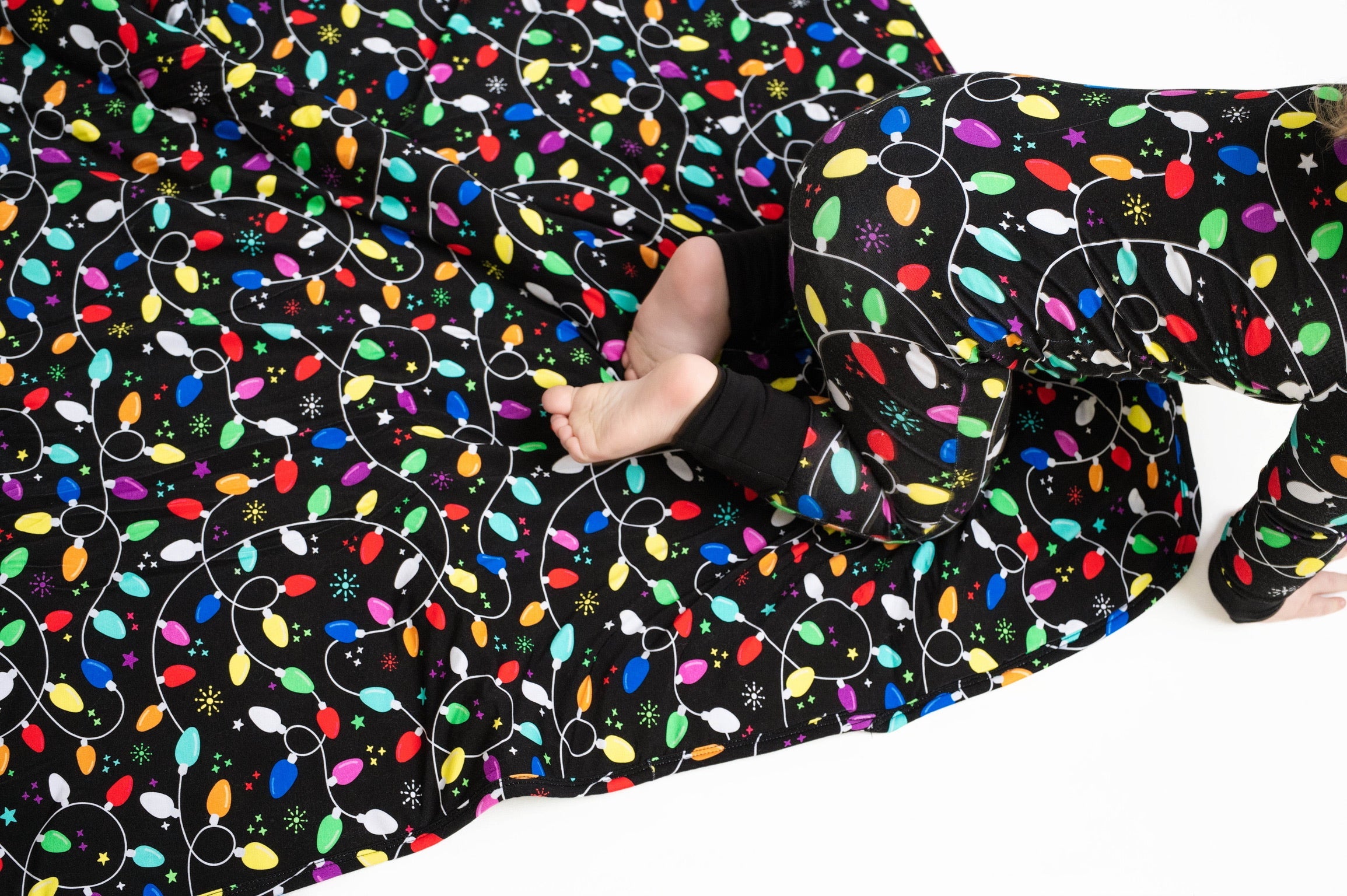 Holiday Lights | Mini Quilted Bamboo Baby Blanket