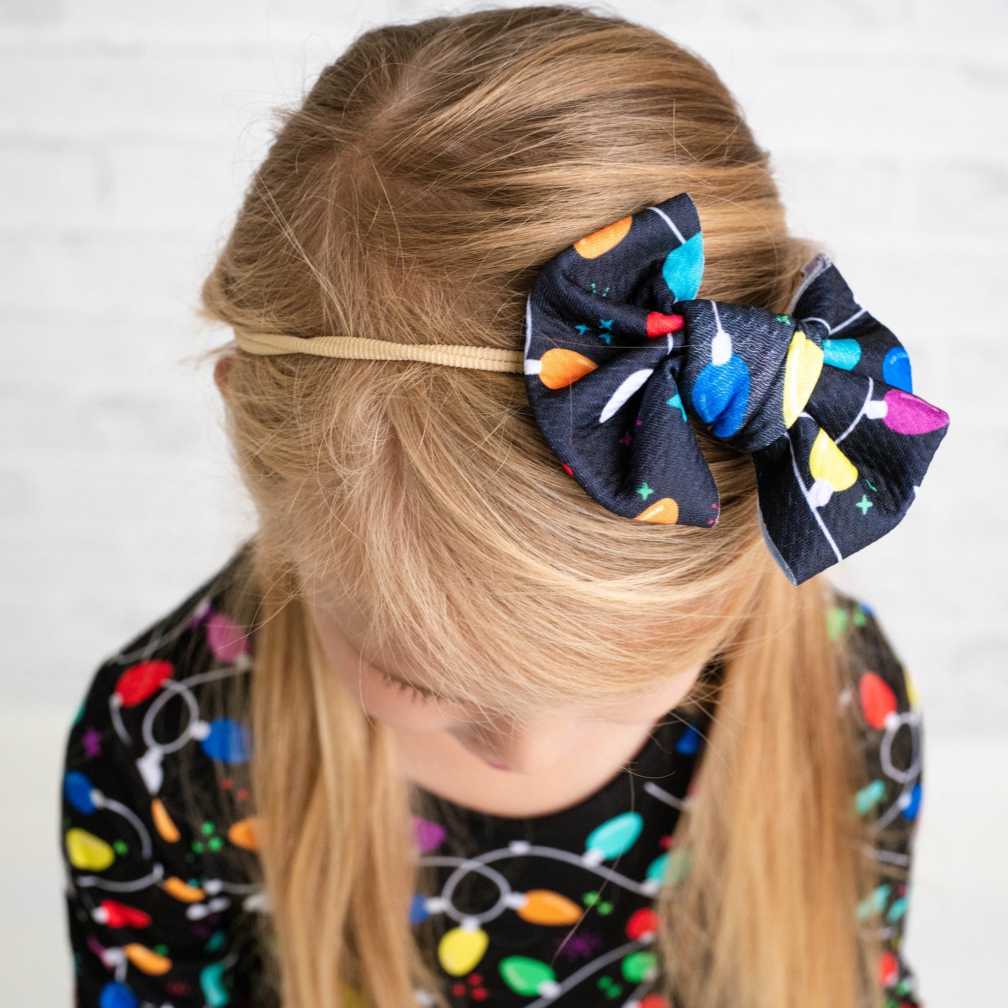 Holiday Lights | Toddler Girl Nylon Bow
