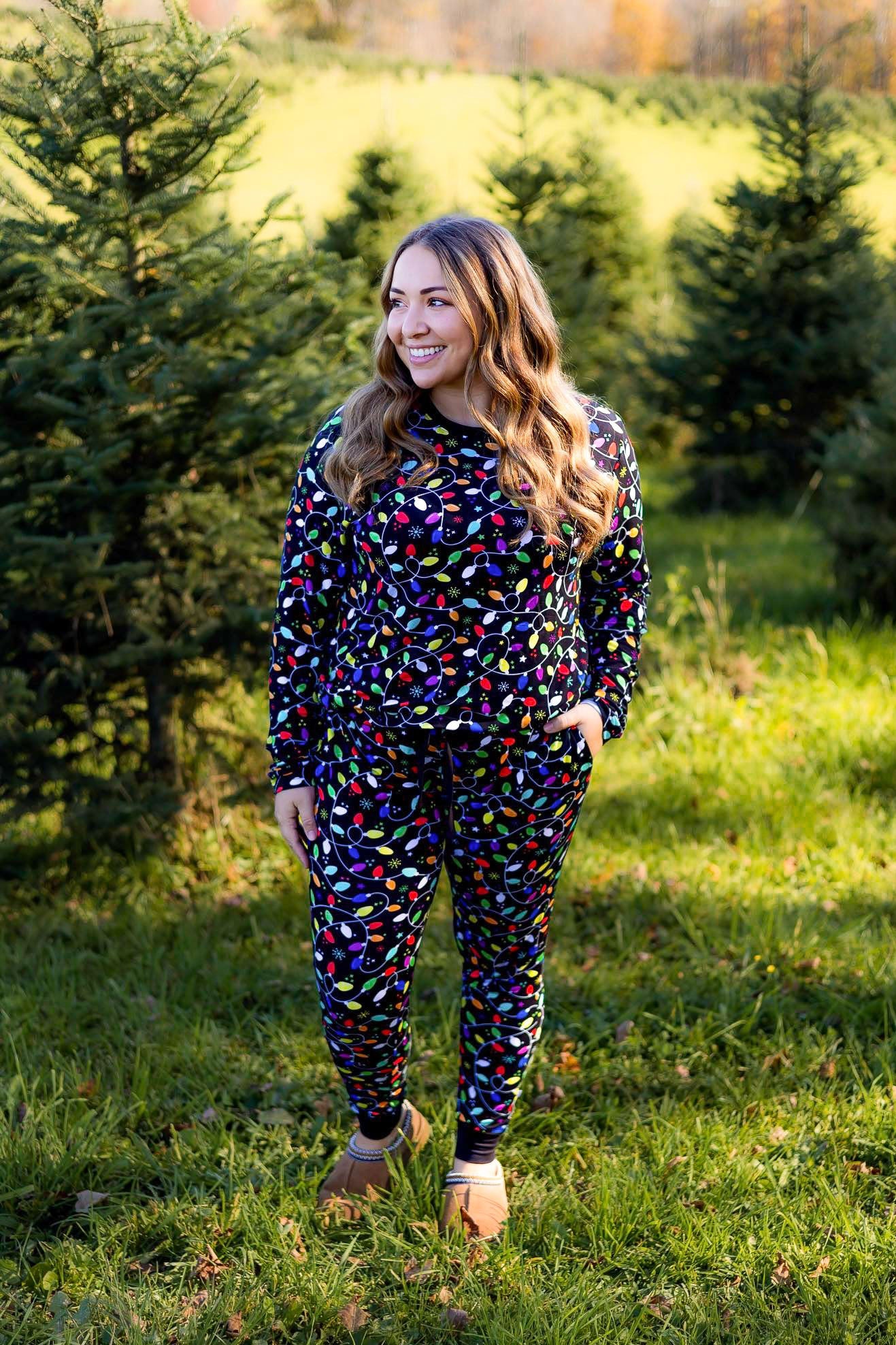 Holiday Lights | Unisex Adult Bamboo Pajama Top