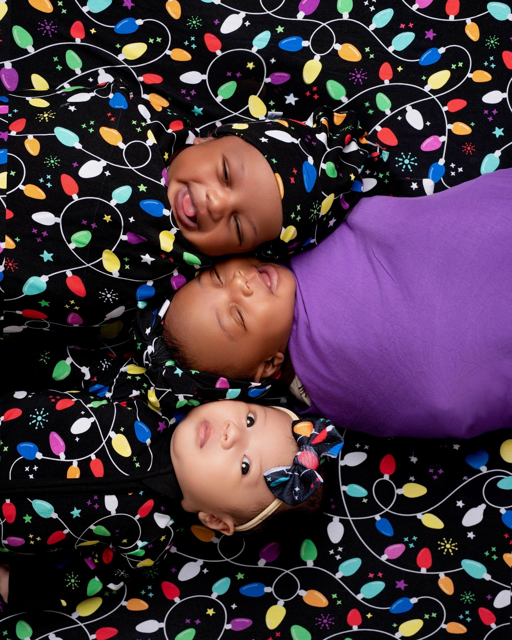 Holiday Lights | Bamboo Crib Sheet