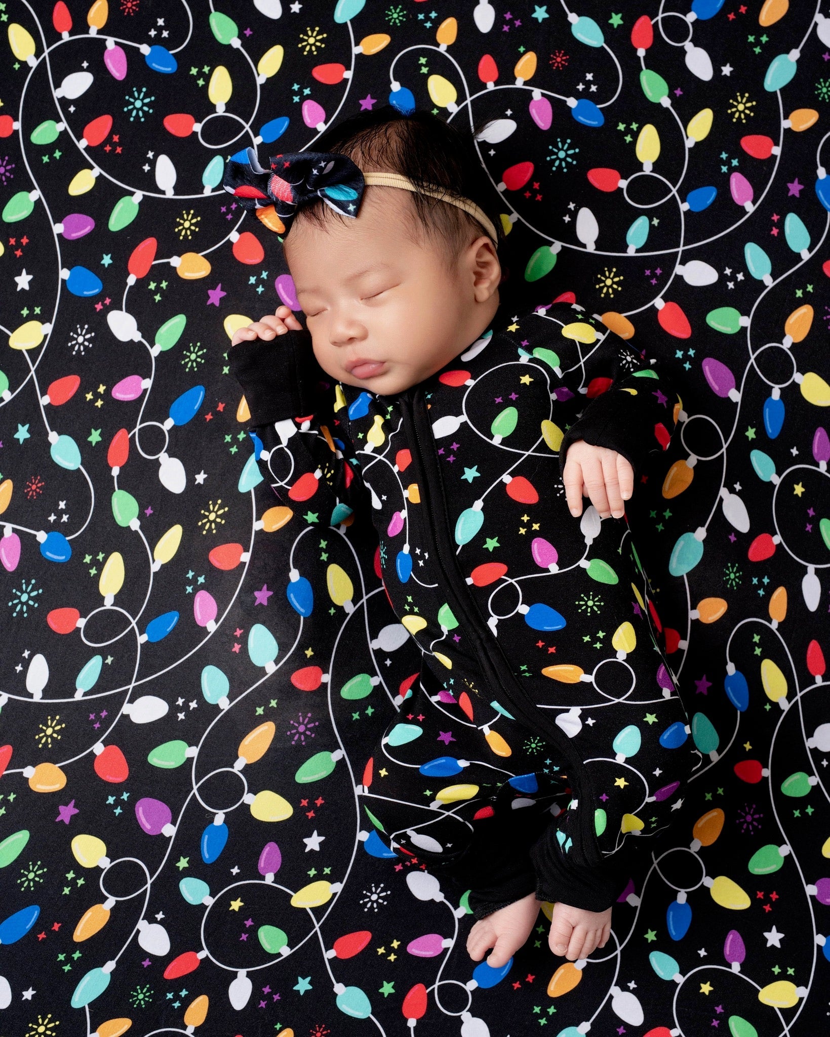 Holiday Lights | Bamboo Crib Sheet