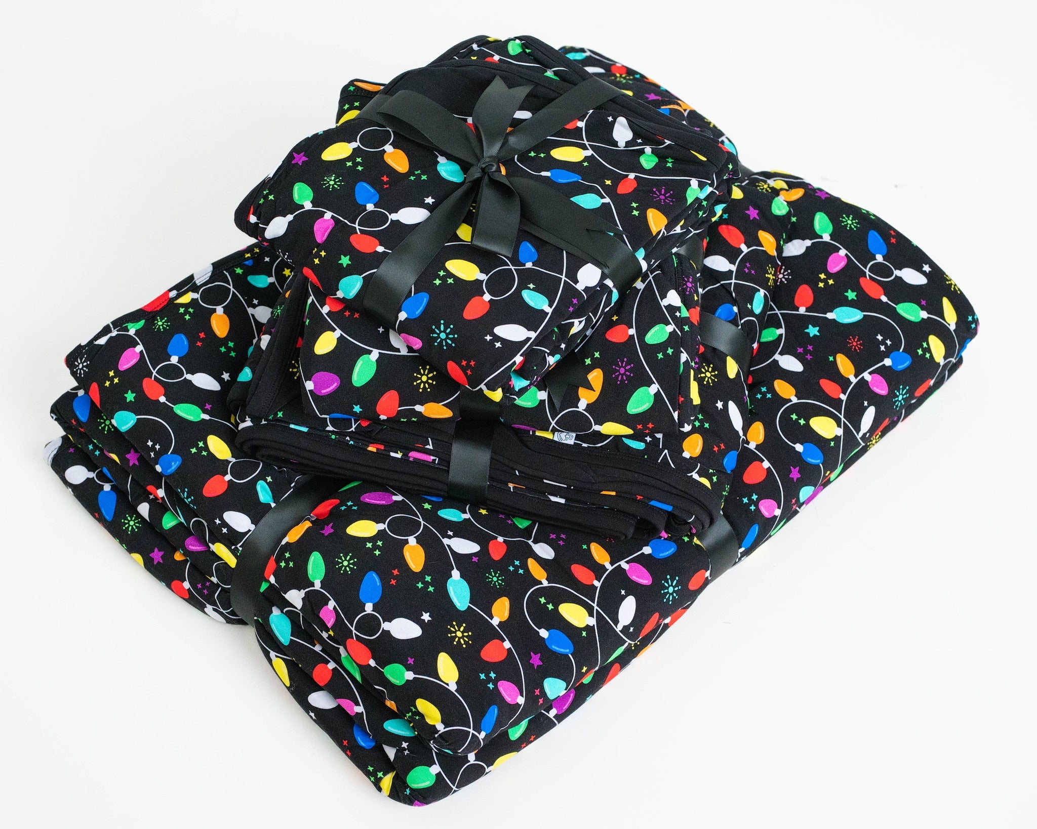 Holiday Lights | Mini Quilted Bamboo Baby Blanket