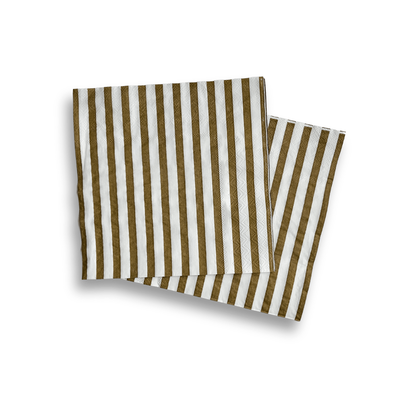 Classic Stripe Gold Matte Large Napkin (set Of 16)