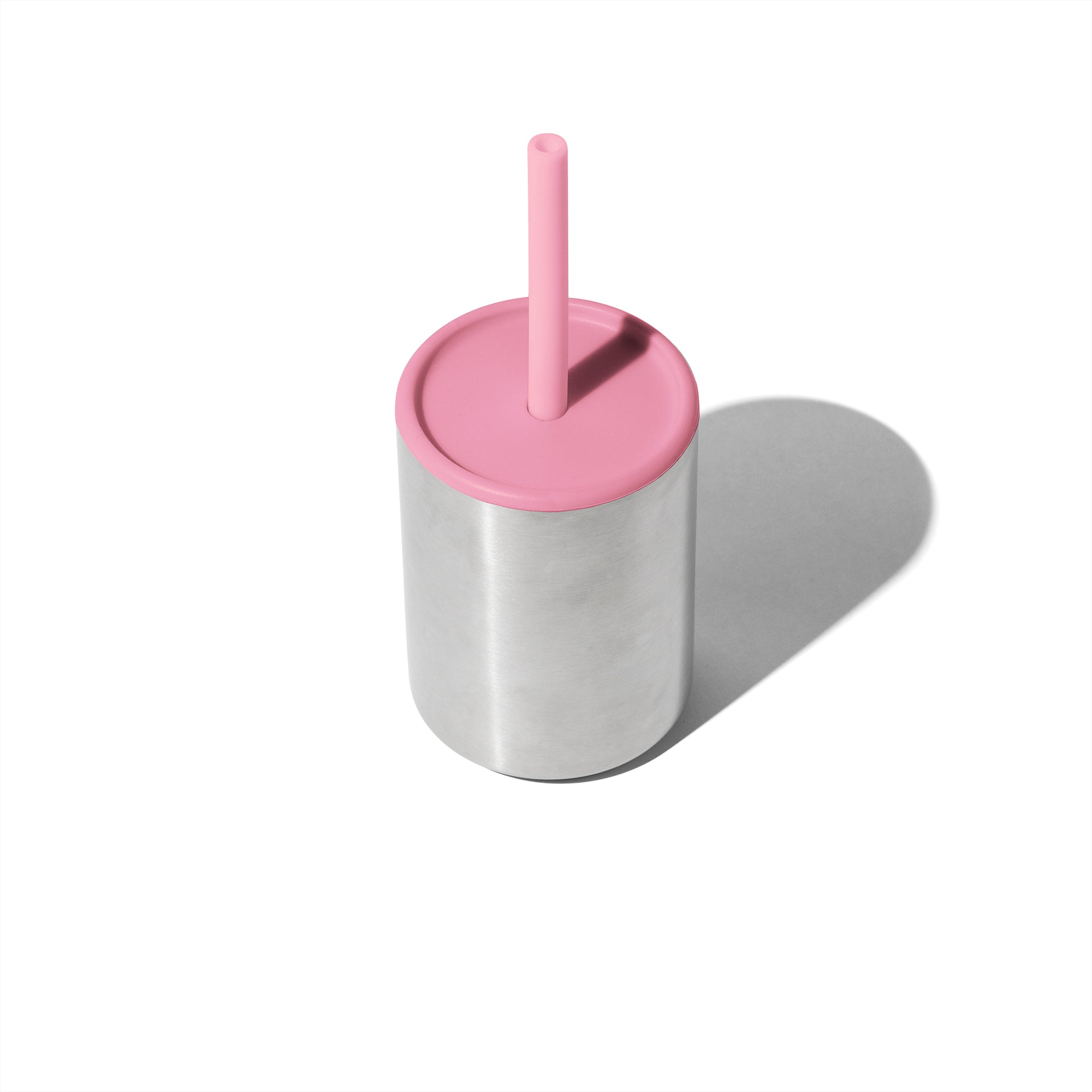 8 Oz. Avanchy Stainless Steel Baby Toddler Spill Proof Cup With Straw
