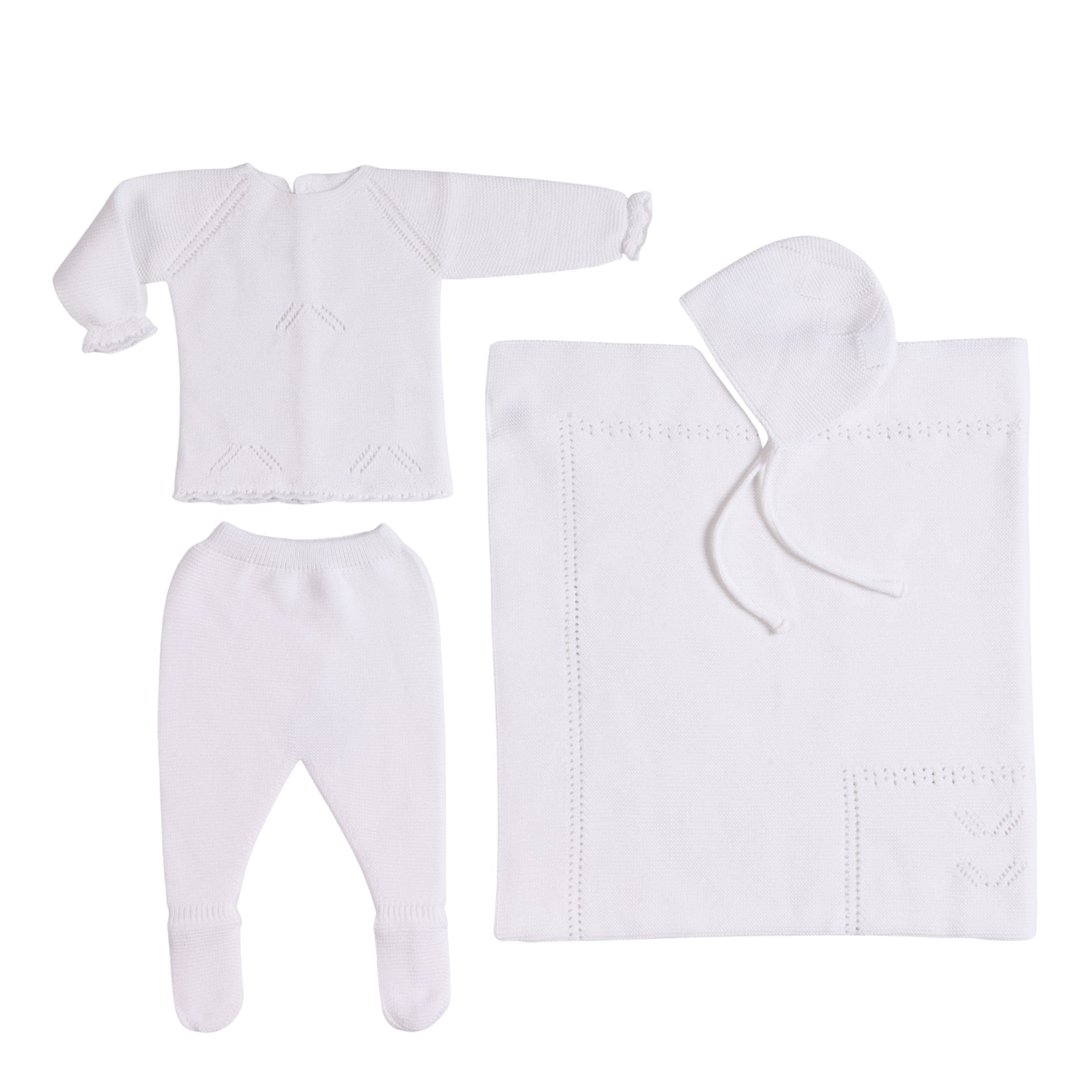 Meli | Baby White Layette Set (4)