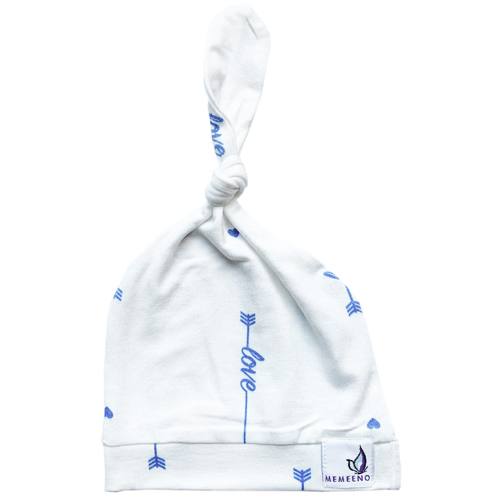 Newborn Top Knot Hat - Love Him