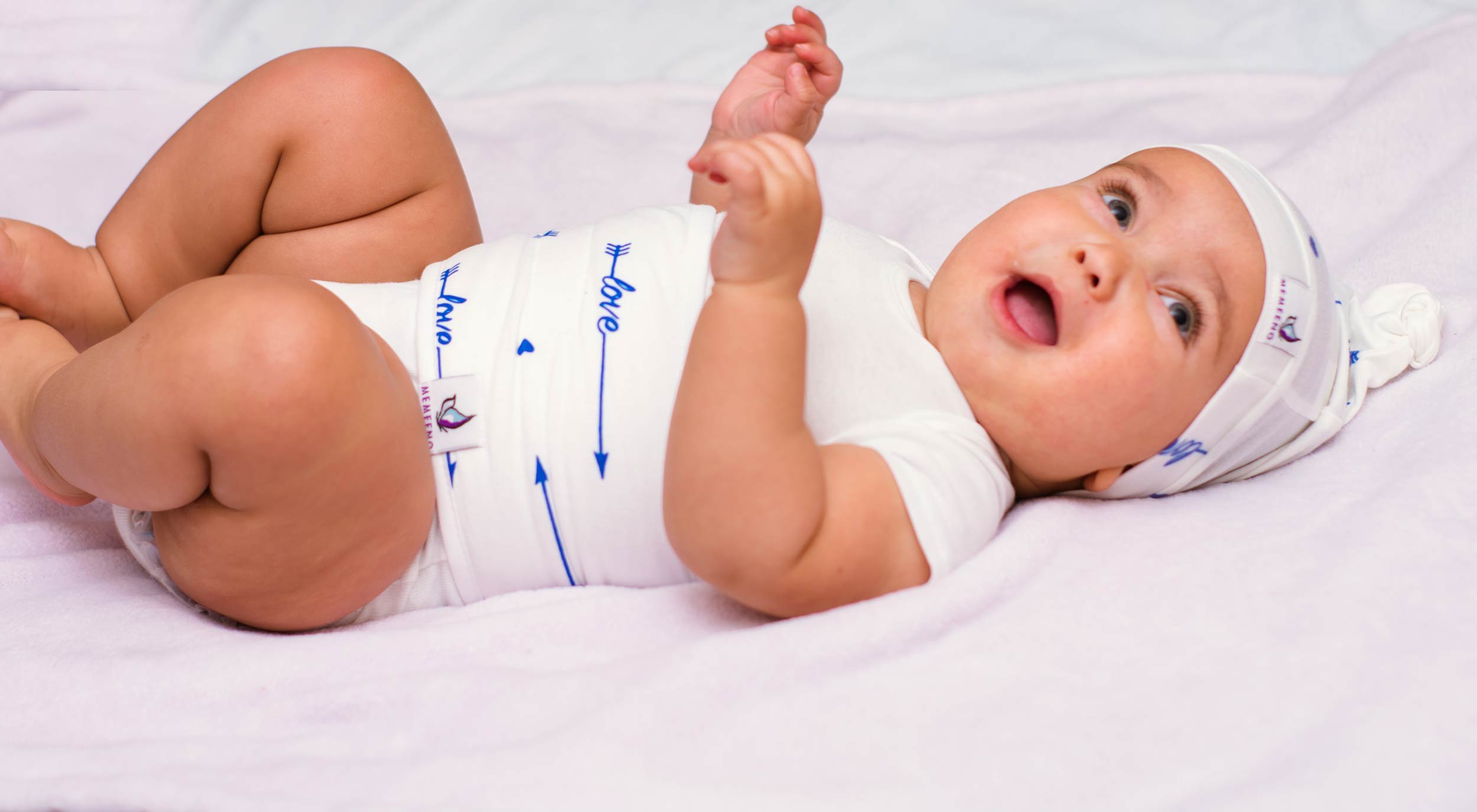 Newborn Top Knot Hat - Love Him