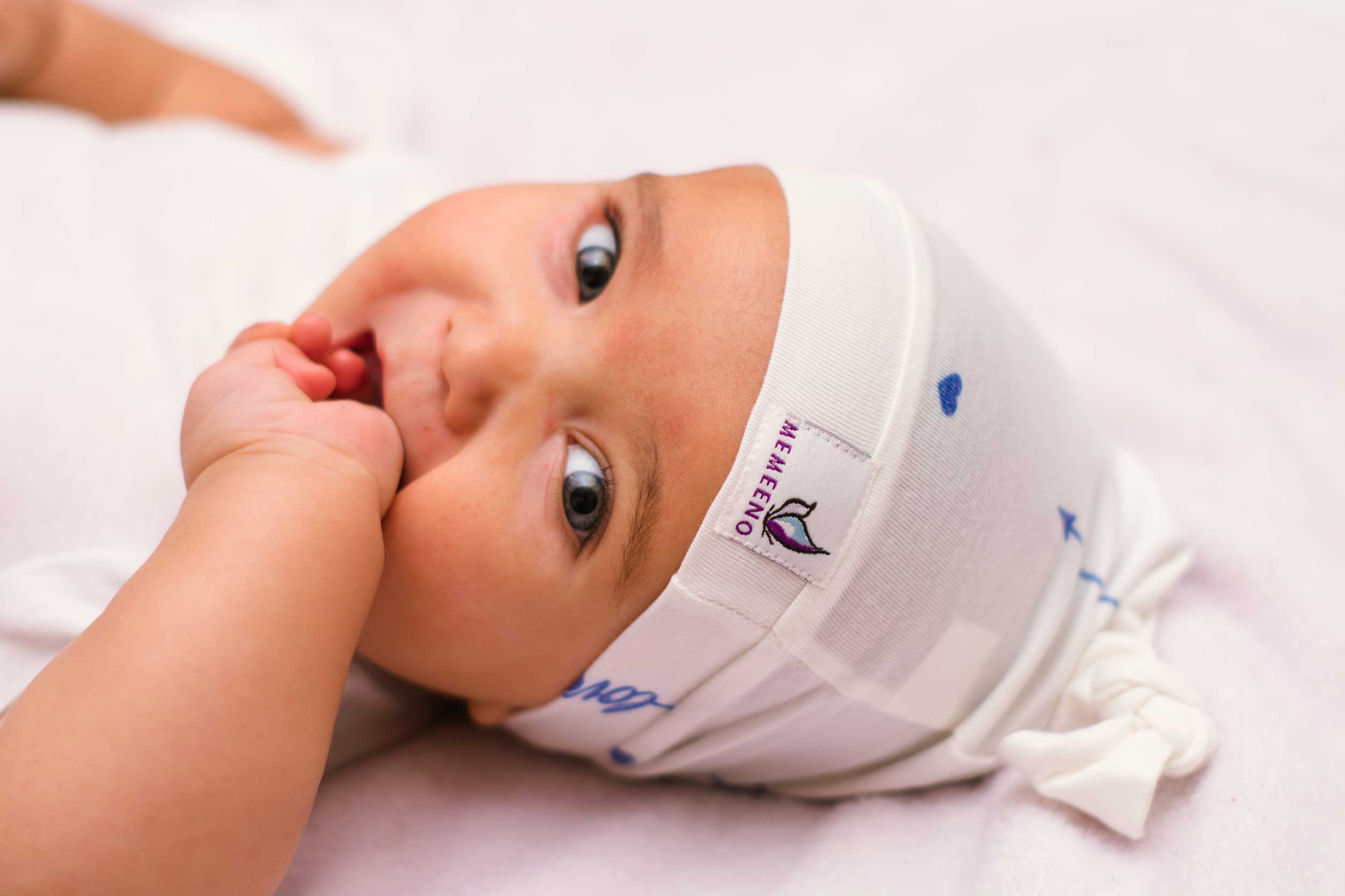 Newborn Top Knot Hat - Love Him