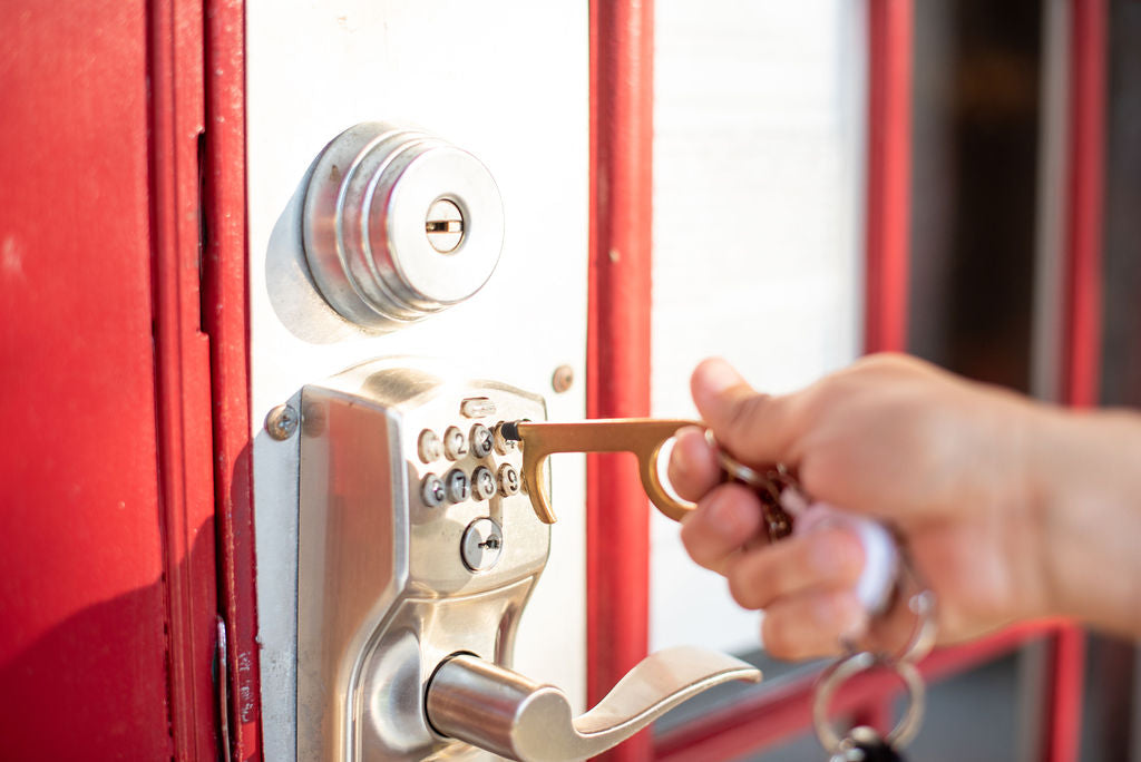 Touchless Keychain Door Opener + Carabiner
