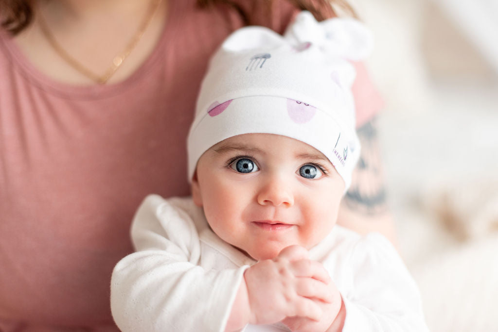 Newborn Top Knot Hat - Aurelia (jellyfish)