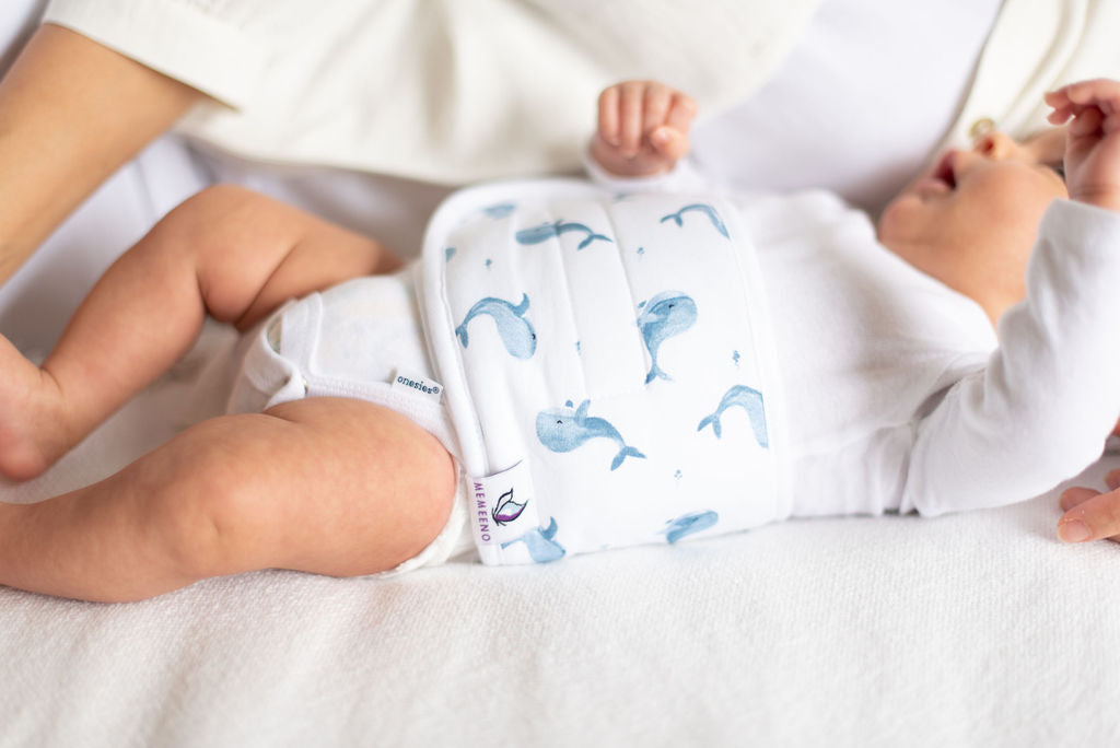 Colic & Gas Relief Baby Belly Band - Ceta (whale)