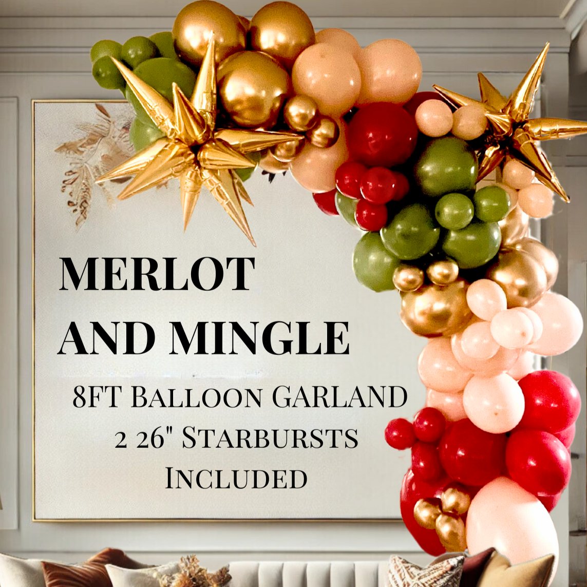 Merlot & Mingle Balloon Arch Kit – 8ft Elegant Garland
