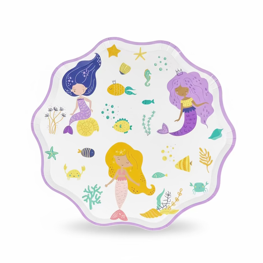 Mermaid Dessert Plates 8" (set Of 8)
