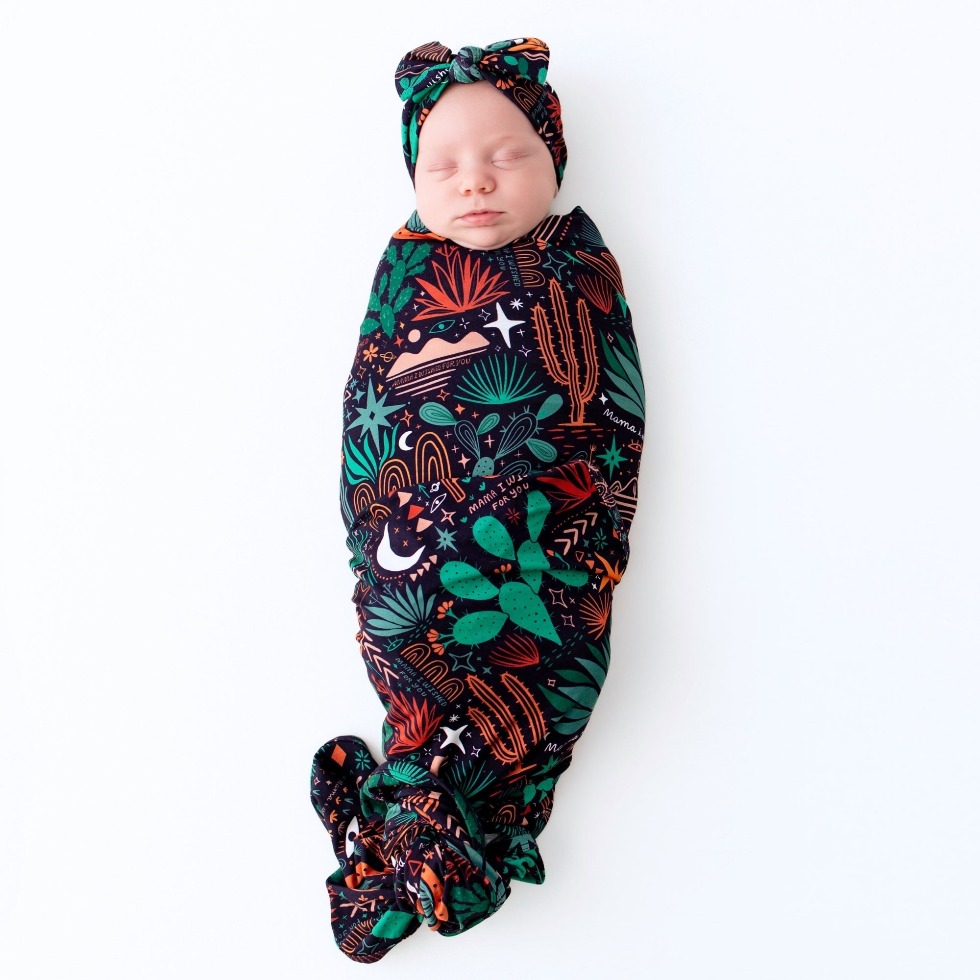 The Forever Swaddle Blanket | Desert Cactus (midnight)