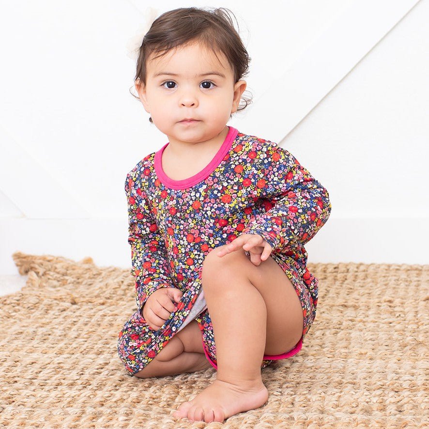 Midnight Petals Bodysuit Dress