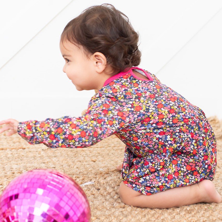 Midnight Petals Bodysuit Dress