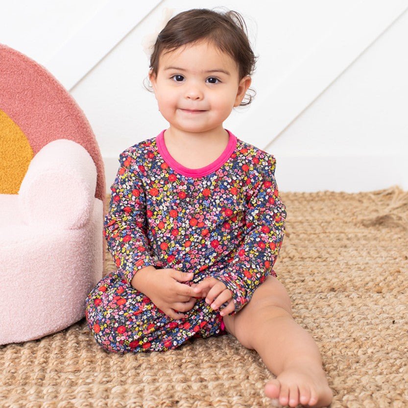 Midnight Petals Bodysuit Dress