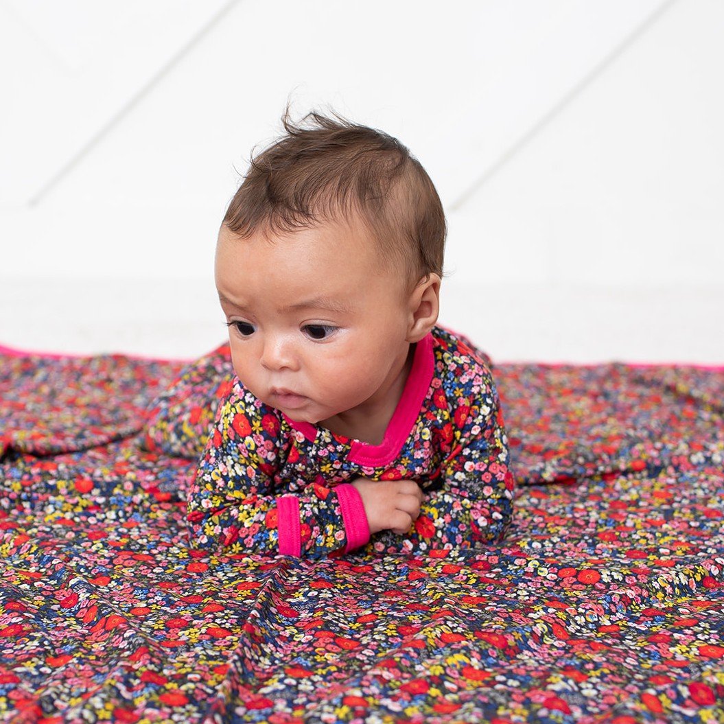 Midnight Petals Footie