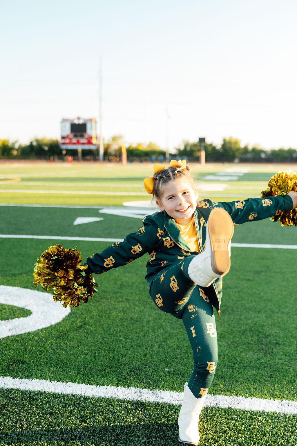 Baylor Green Bear Satin Jacket