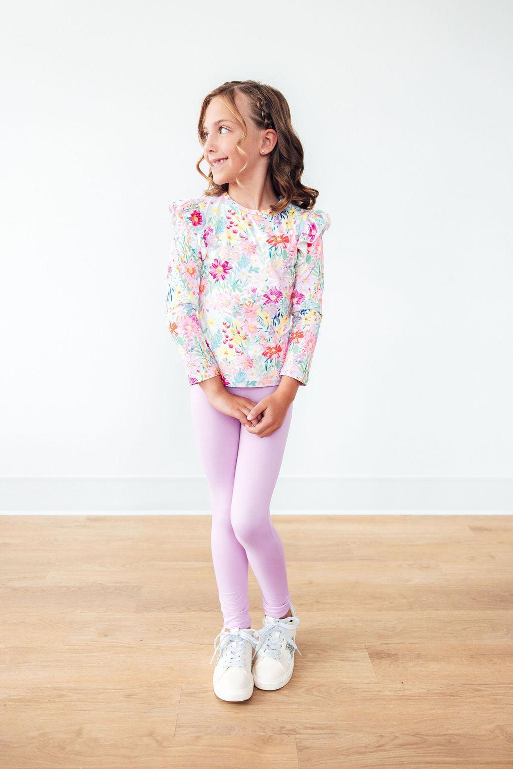 Field Of Flowers L/s Ruffle Tee