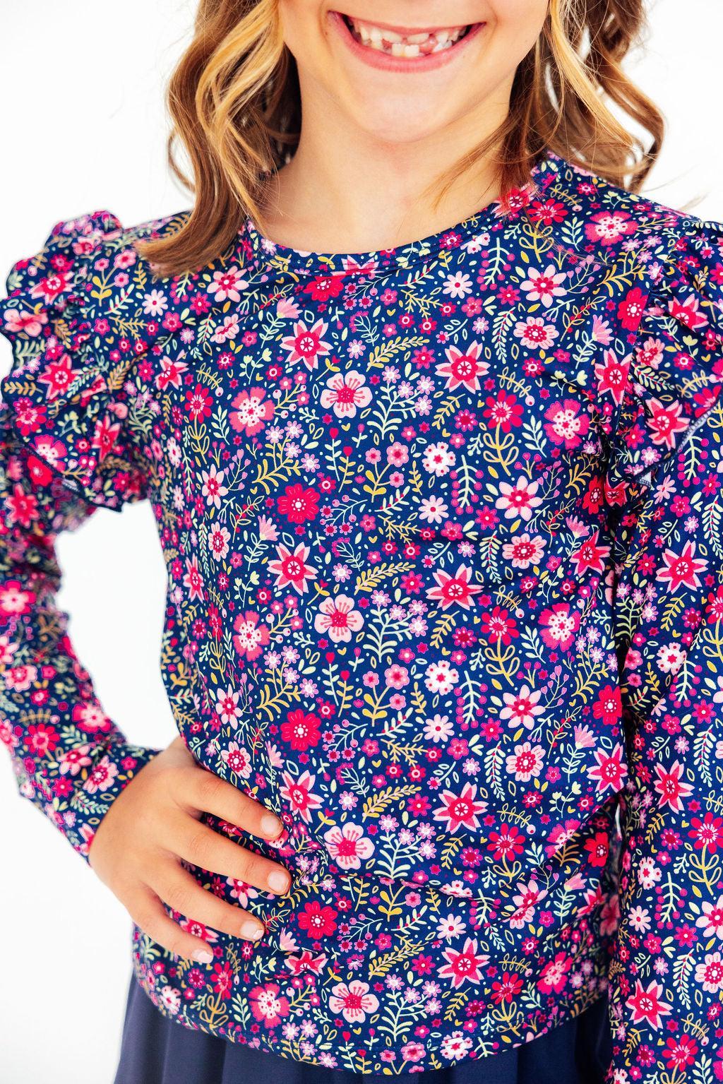 Flower Farm L/s Ruffle Tee