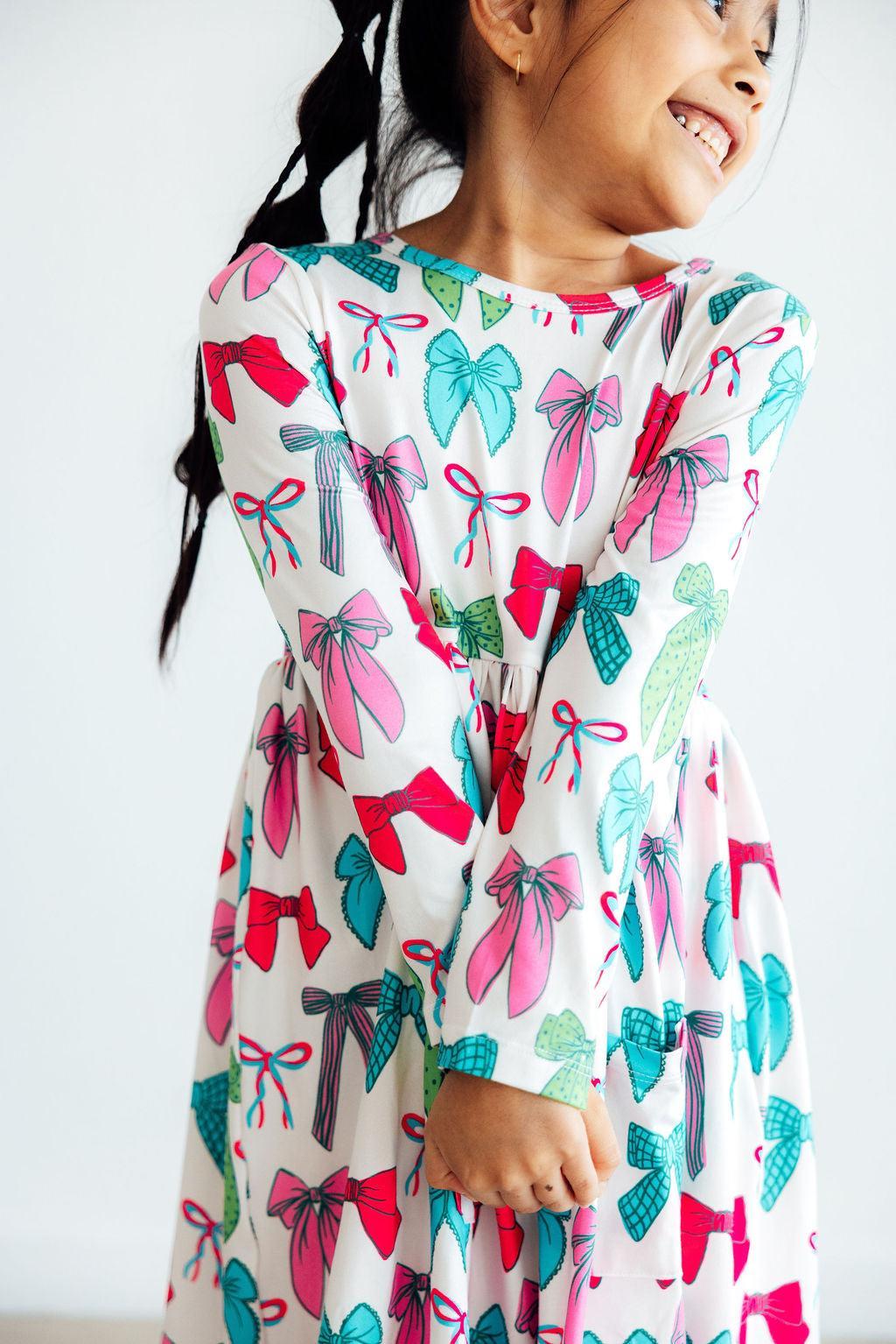 Twirls & Ties L/s Pocket Twirl Dress