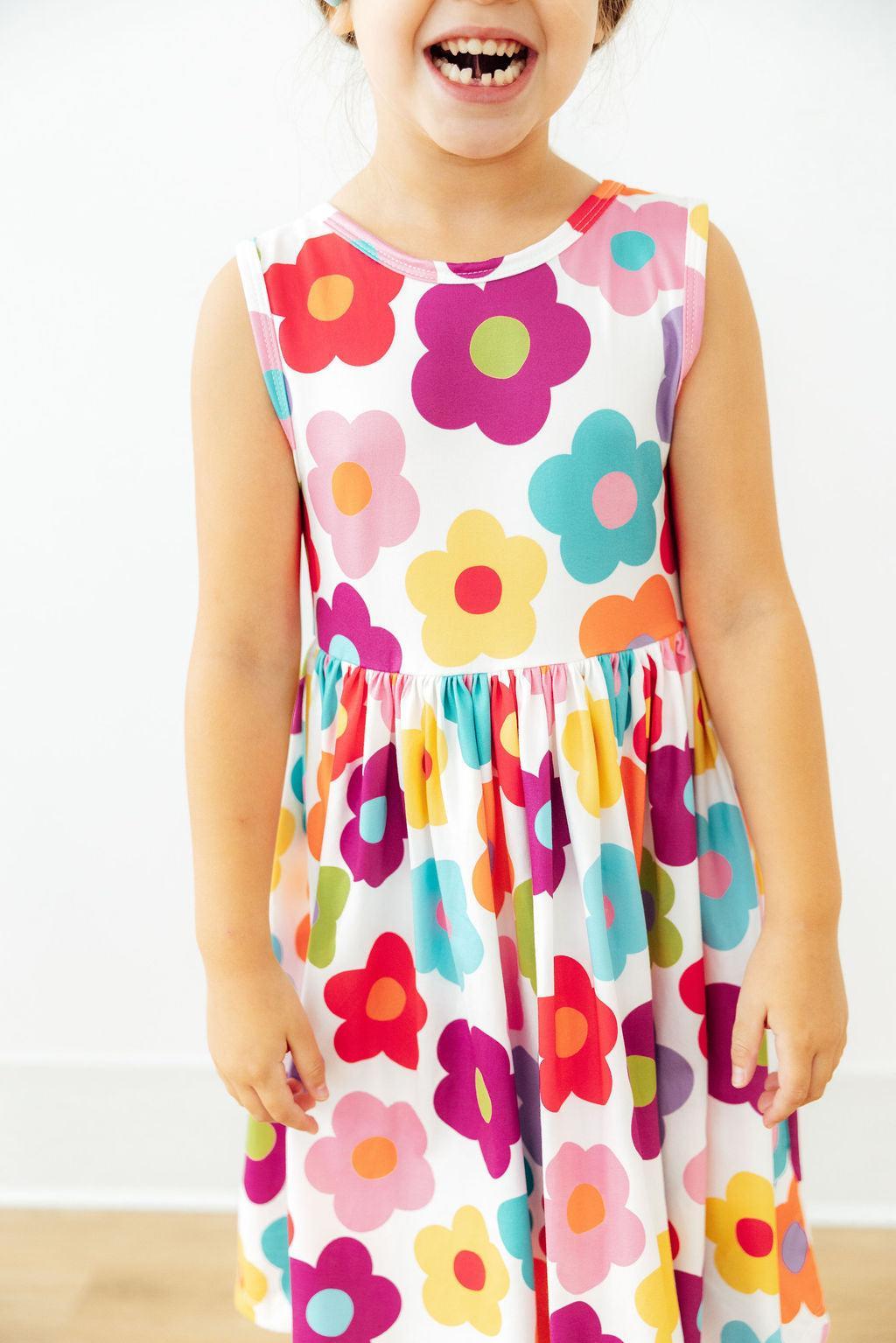 Cheerful Blooms Tank Twirl Dress