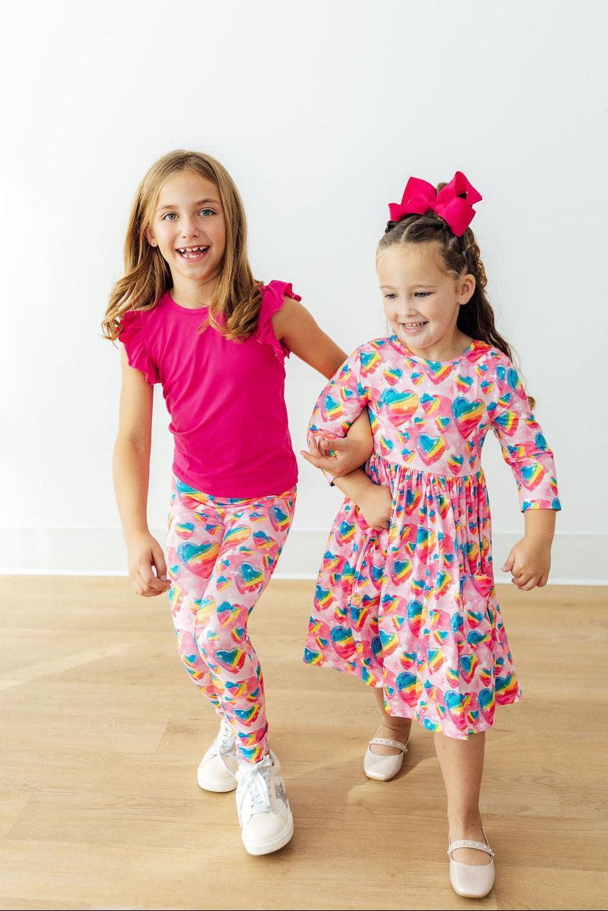 Sugar & Spice 3/4 Sleeve Pocket Twirl Dress