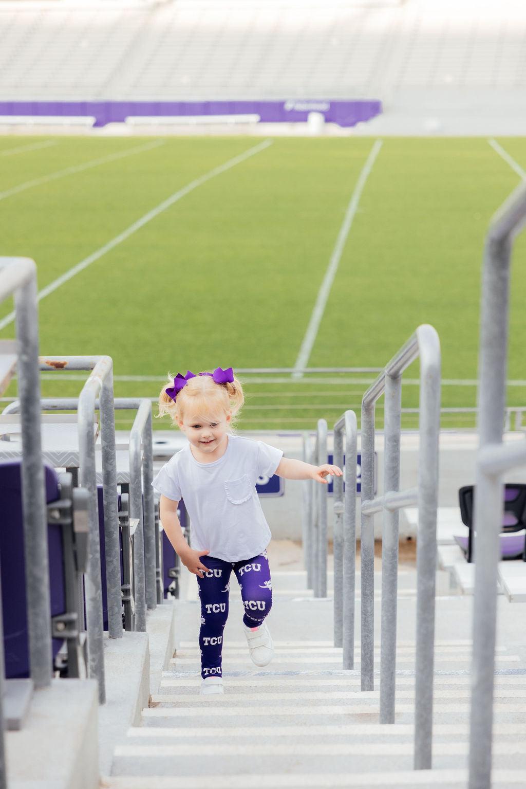 Tcu Purple Frog Leggings