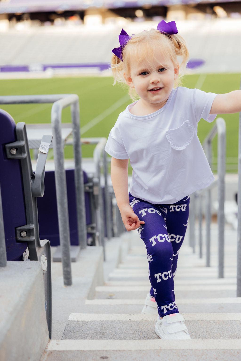 Tcu Purple Frog Leggings