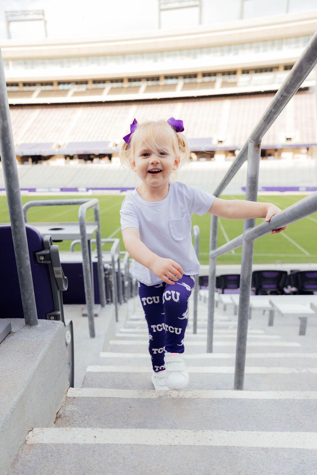 Tcu Purple Frog Leggings