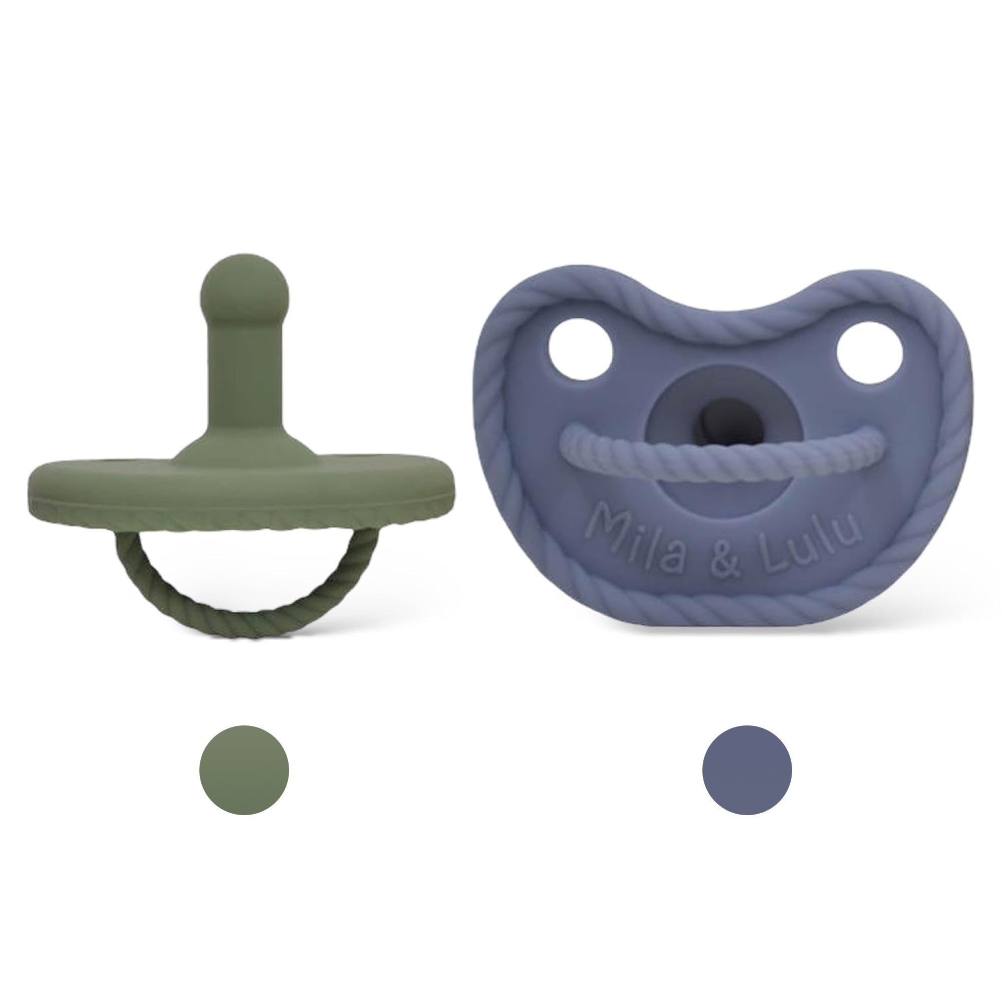 Round Shape Silicone Pacifiers (set Of 2)