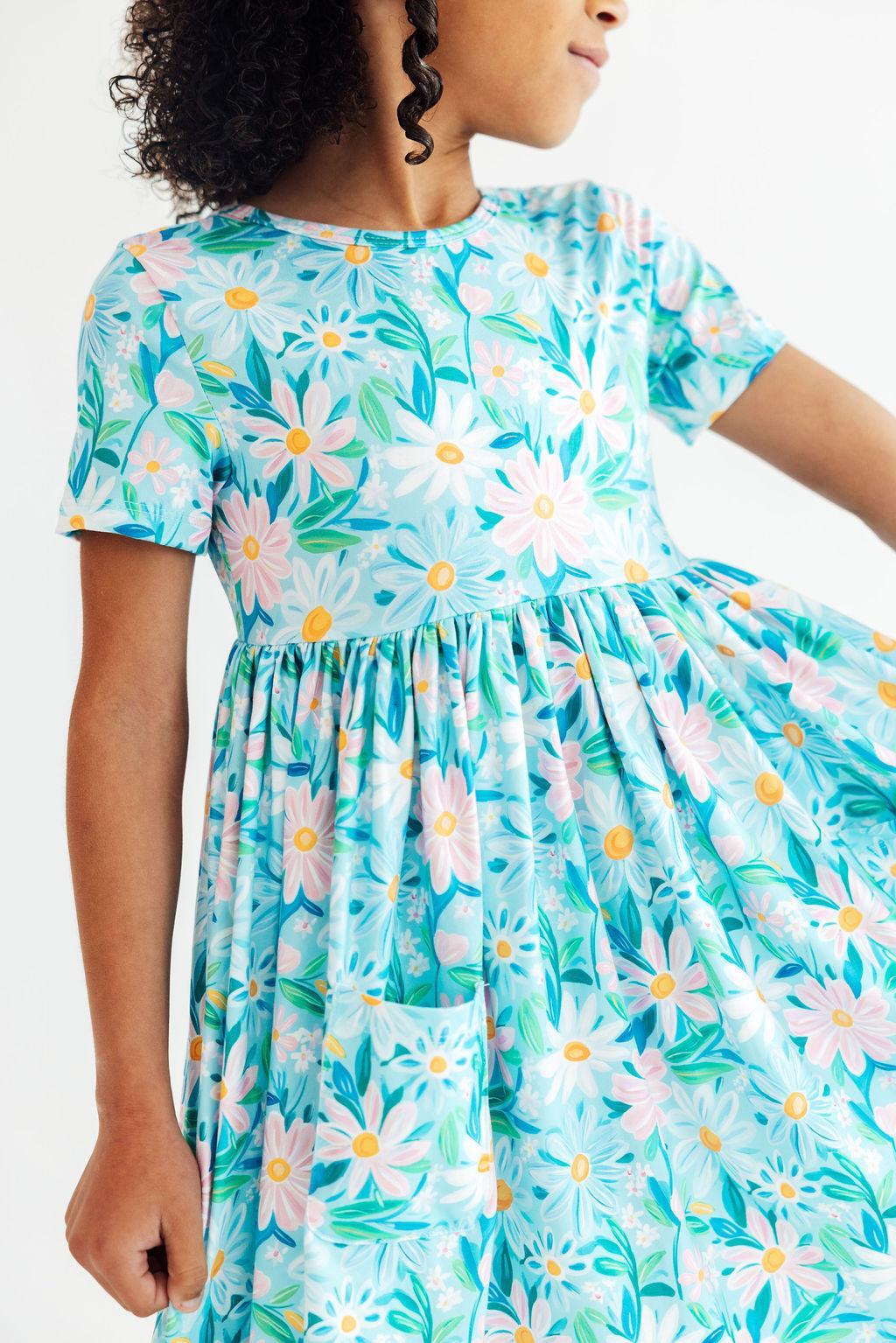 Preppy Daisies S/s Pocket Twirl Dress