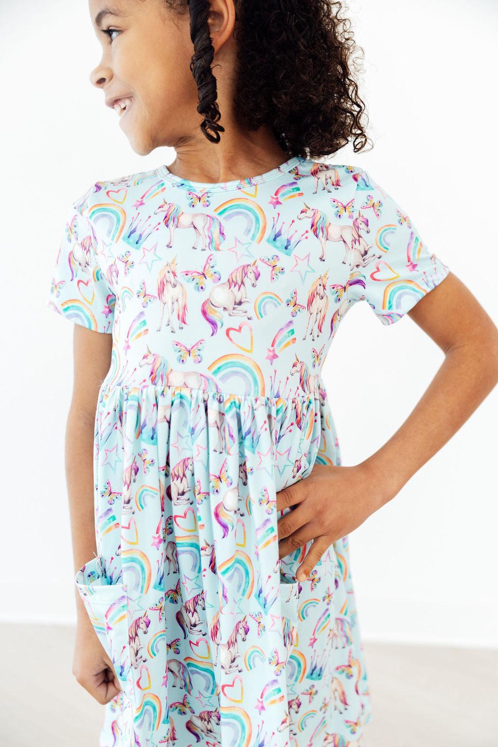 Unicorn Queen S/s Pocket Twirl Dress