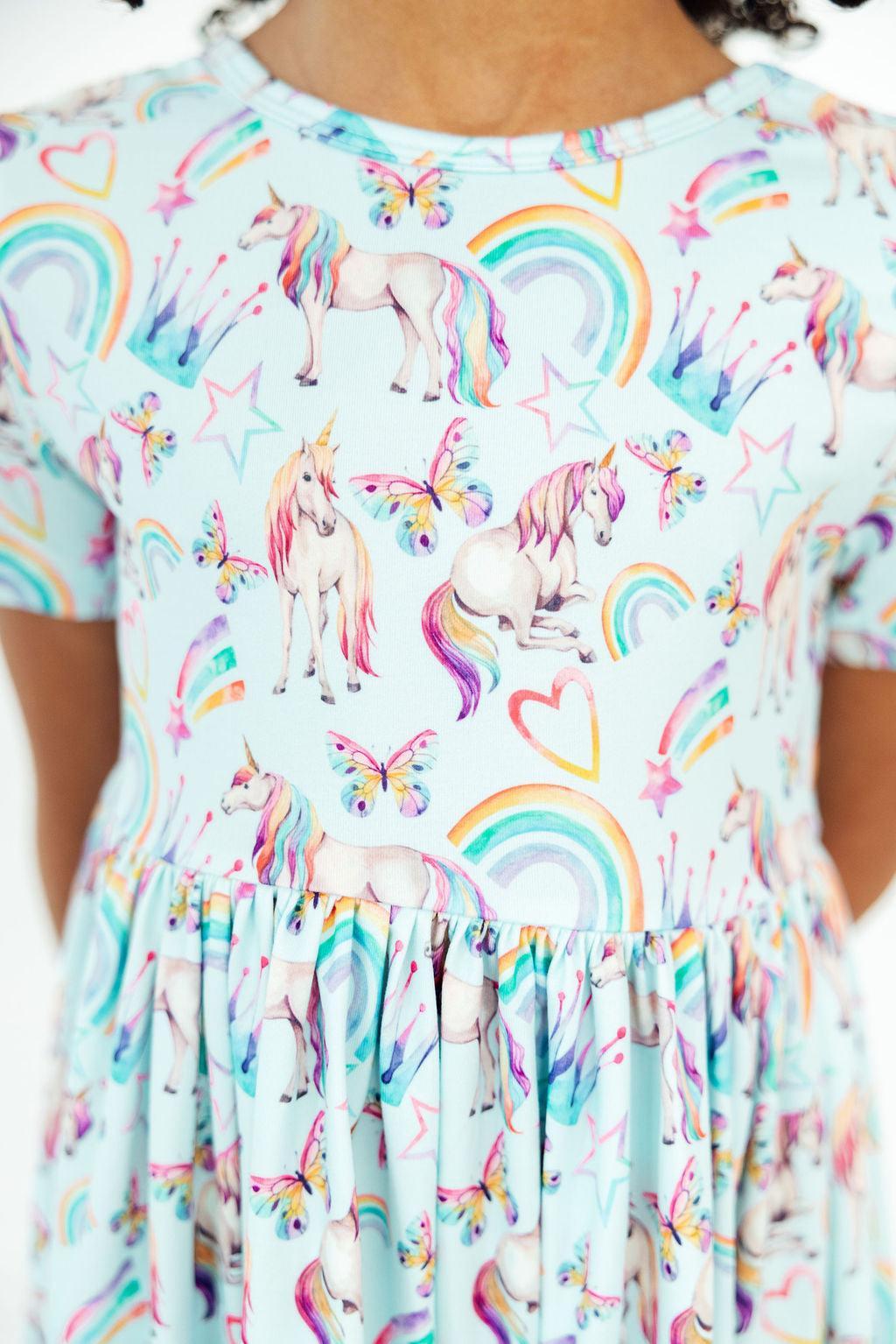 Unicorn Queen S/s Pocket Twirl Dress