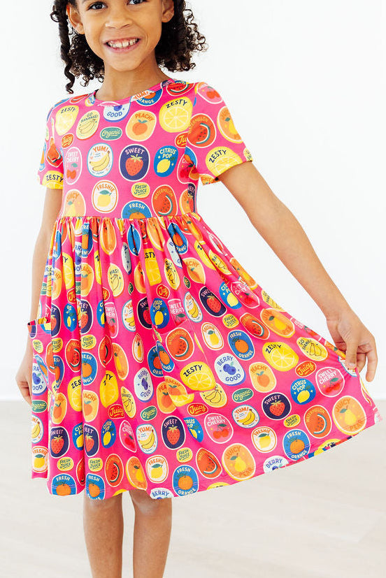 Fresh & Fruity S/s Pocket Twirl Dress